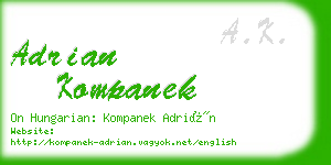 adrian kompanek business card